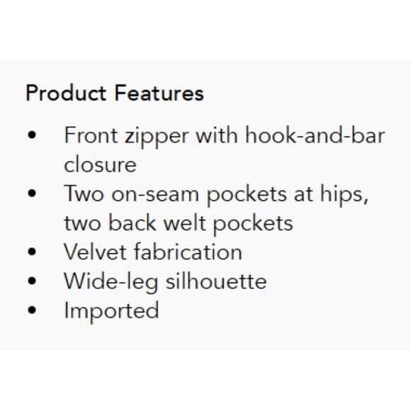 VERONICA BEARD Lebone Velvet Pants Women's Navy Rayon Wide-Leg Size 6 NWT $478 - Picture 15 of 15